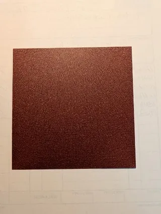 Crinkle Rustic Red metal roof sample